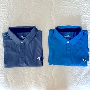 2 Gearbox polos One is royal blue the other is Blue gray size medium